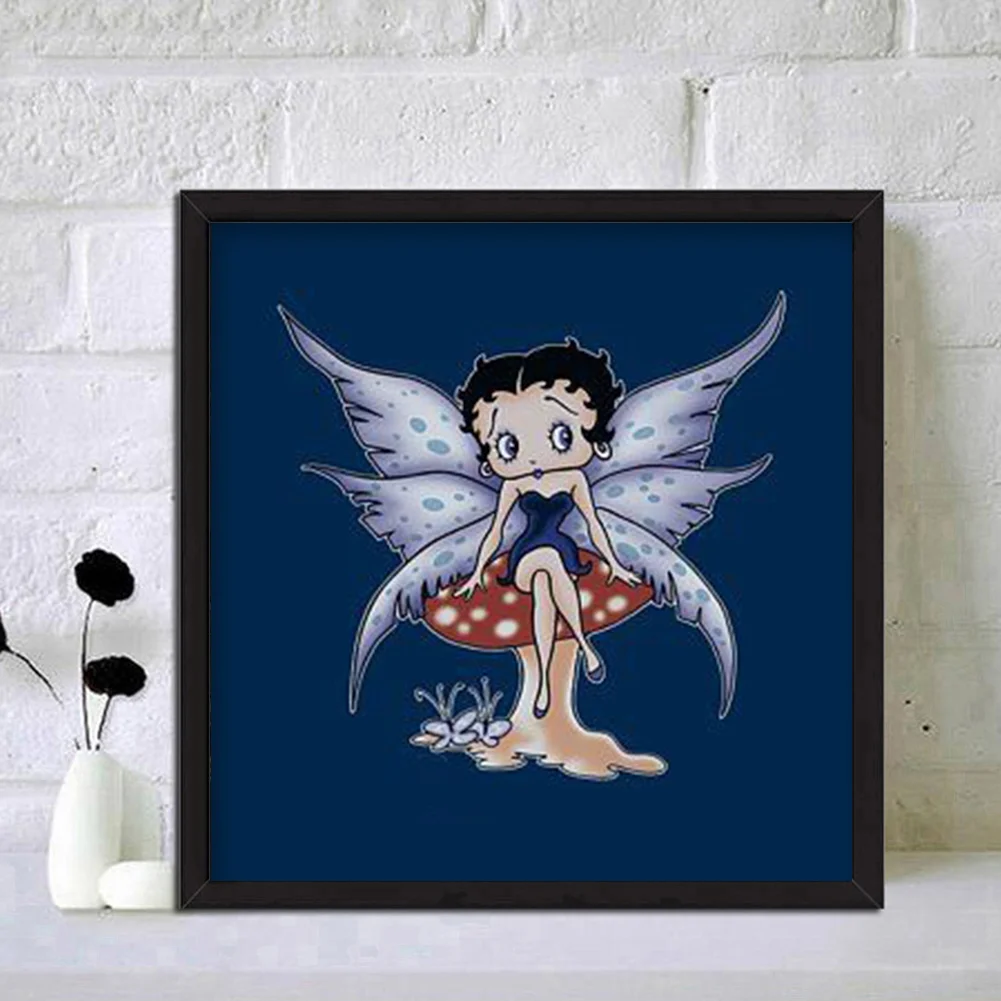 Mushroom Angel Full Drill Round Diamond Painting Mosaic Picture Bead Art