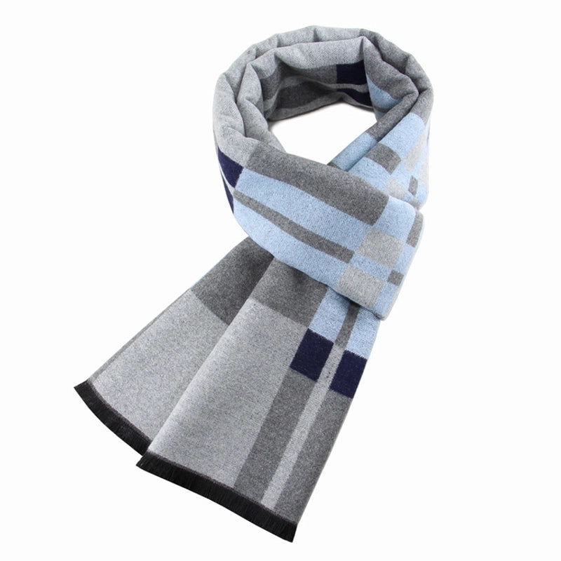 Unisex Minimalist Stripe Imitation Cashmere Tassel Scarf