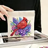 Diamond Painting Cardinal and Flower PU Storage Bag Coin Purse