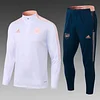 2021/2022 Arsenal Half-Pull Training Suit White Football Shirt 1:1 Thai Quality Set love fball