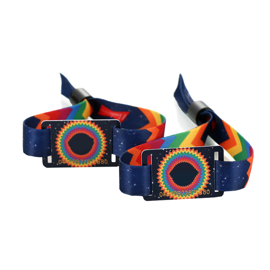 Cheap Price Festival Eco Friendly Adjustable 13.56mhz NFC Fabric RFID Wristbands For Event