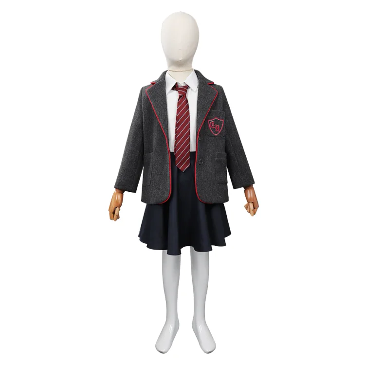 Kids Roald Dahls Matilda the Musical Cosplay Costume Children Uniform Skirt Shirt Necktie Outfits Halloween Carnival Suit