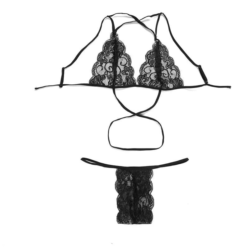 2pc Sexy Lace Lingerie Porno Komplet Bielizny Push Up Bra Set Mujer Ropa Interior Dessous Lenceria Mujer Underwear Women Set