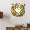 DIY Sunflower Diamond Painting Ornament with Clock Function for Decor