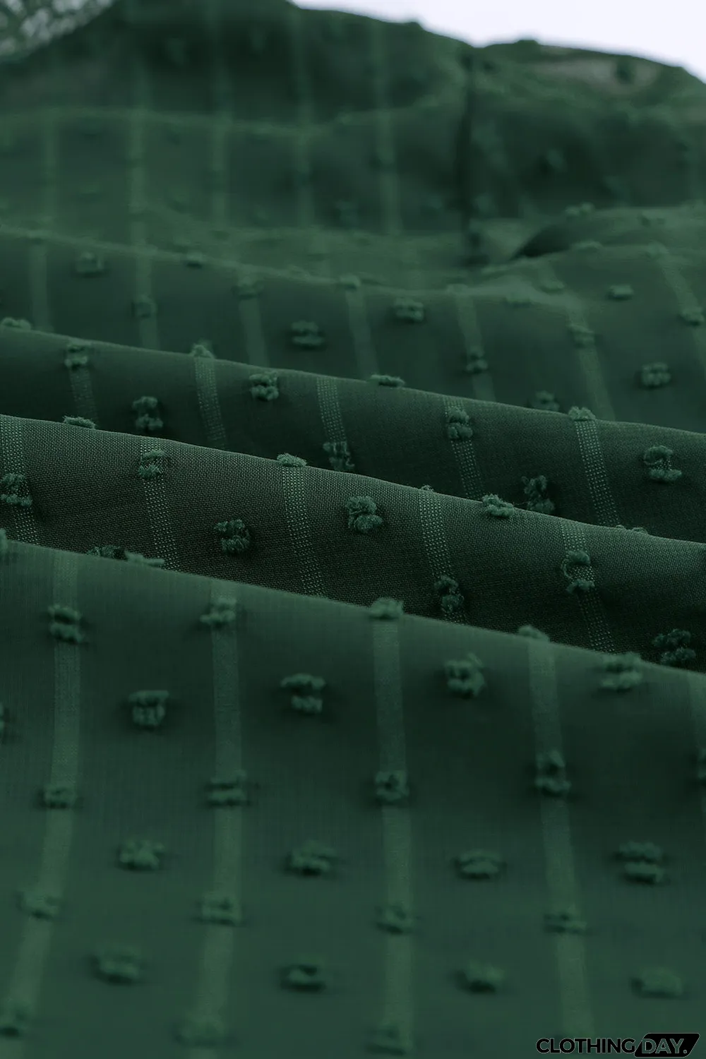 Elegant V-Neck Swiss Dot Lace Blouse