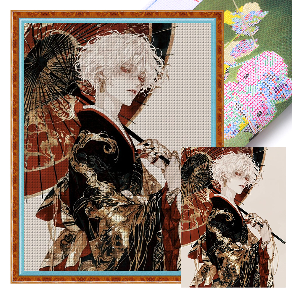 Anime Full 14CT Pre-stamped Canvas(45*60cm) Cross Stitch