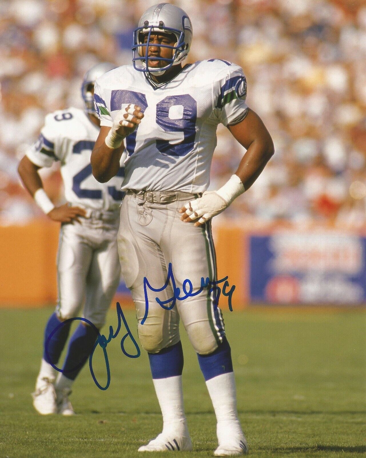 JACOB GREEN SIGNED SEATTLE SEAHAWKS 8x10 Photo Poster painting #4 - RING OF HONOR MEMBER w/PROOF