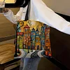 Colorful Houses-11CT DIY Stamped Cross Stitch Shopping Bag 40*40cm/15.75*15.75in