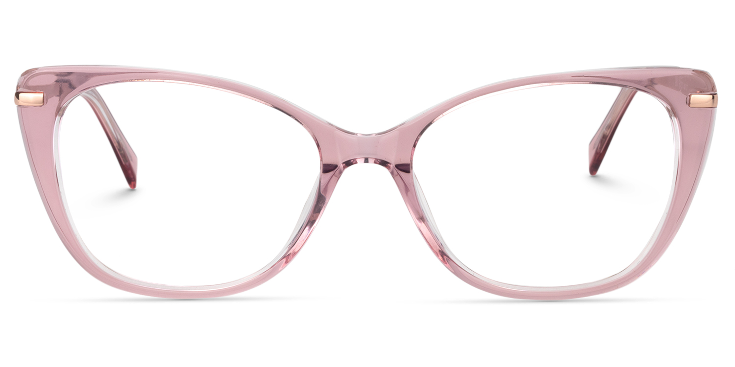 Chanda Rosa Kristall Cateye Brille Rosa