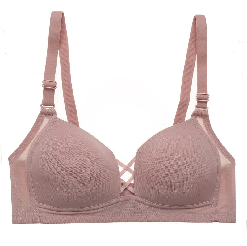 Lace Bra Women Seamless Brassiere Female Bralette Push Up Underwear Mesh Breathable Sexy Wireless Intimates Lingerie A/B Cup