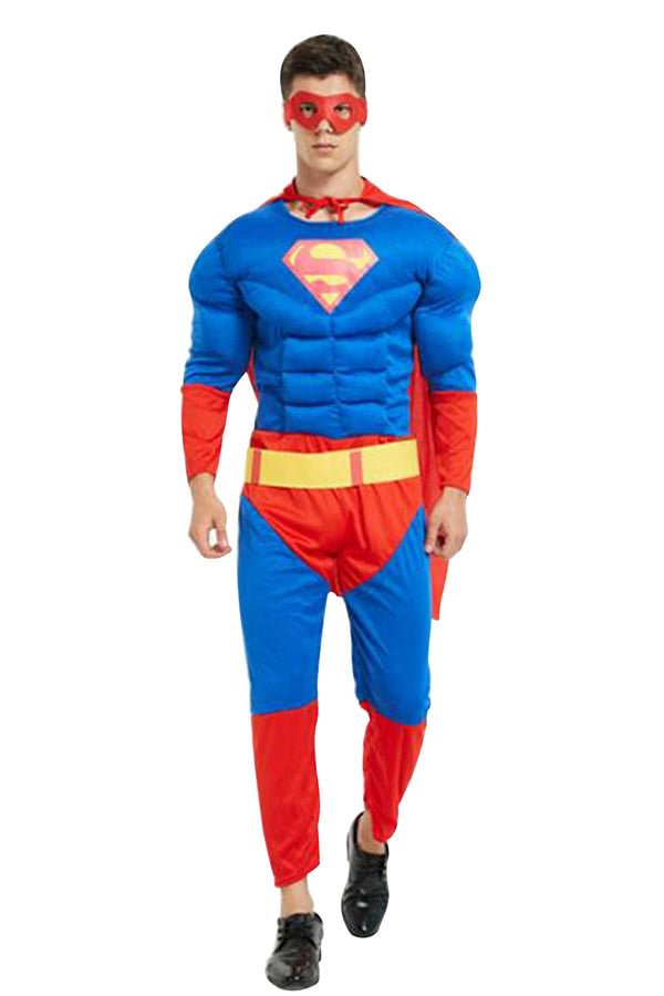 Halloween Adult Superman Muscle Costume-elleschic