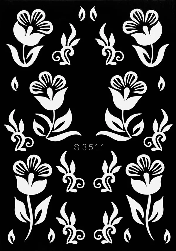 Sdrawing Drawing Henna Template for Hand Henna Tattoo Stencil Flower Tattoo Design for Women Wedding Festival Party Tatoo Tools