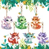 6pcs DIY Dragon Double Side Diamond Painting Keychains