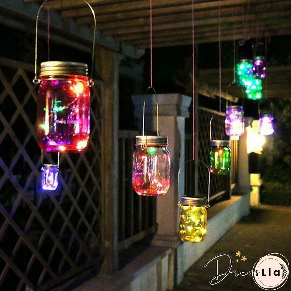 5/10/15 Pack Solar Powered Lid Lights 200cm 20 LEDs Mason Jar Solar Lights with Hangers , Indoor or Outdoor Usage for Wedding Christmas Holiday Party Decor (Jars Not Included)