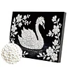 uk.everydayedeals DIY Pearl Painting With Frame - Handmade Self-Adhesive Pearls - Swan(20*30cm)