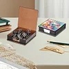 (US Local)Butterfly PU Diamond Art Note Box with 160 Sheets of Paper Craft Kit