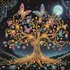 Moonlit Golden Butterfly Special Shaped 5D DIY Partial Drill Diamonds Dots Gem Art Kits 11.81 X11.81inch Diamond Dots Paintings Diamonds Paintings Gem Art for Adults Beginners Home Decor