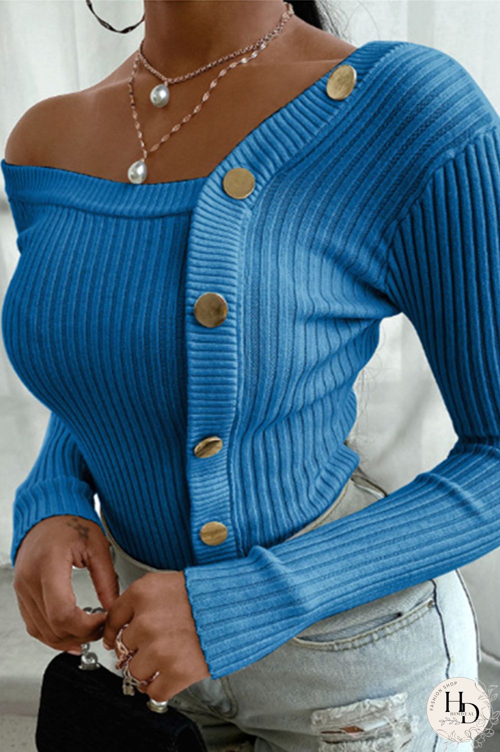 Orange Fashion Casual Oblique Collar Long Sleeve Regular Sleeve Regular Patchwork Solid Tops