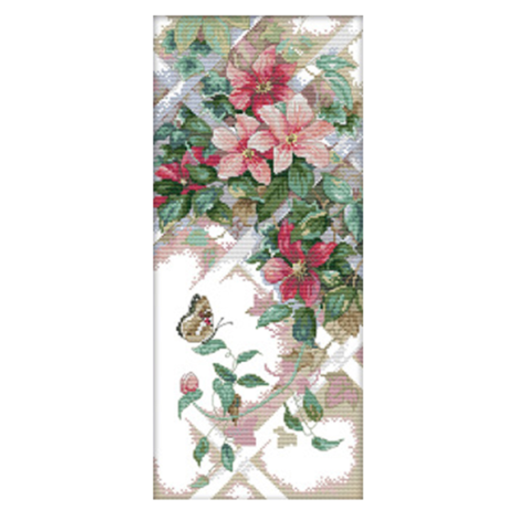 

Flowers - 11CT Stamped Cross Stitch - 29*62CM, 501 Original