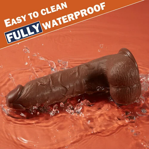 8.26 Inches Realistic Dildo with Lifelike Veins and Suction Cup for Hands-Free Pleasure