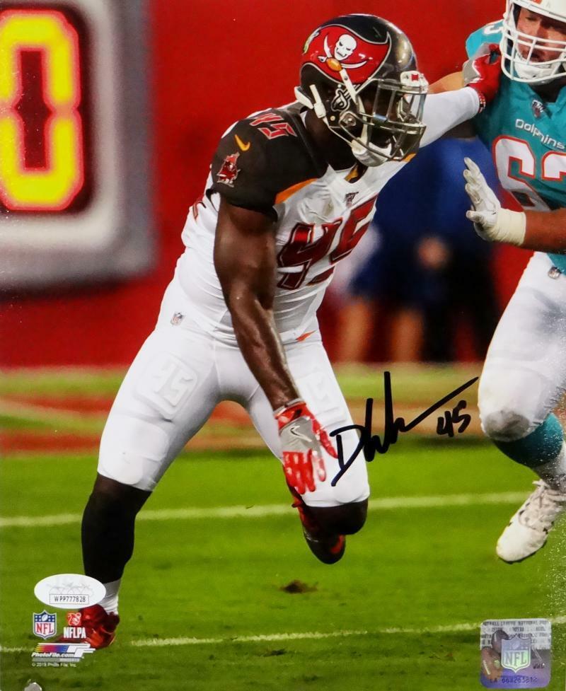 Devin White Autographed Tampa Bay 8x10 PF Vs Dolphins Photo Poster painting- JSA W Auth *Black