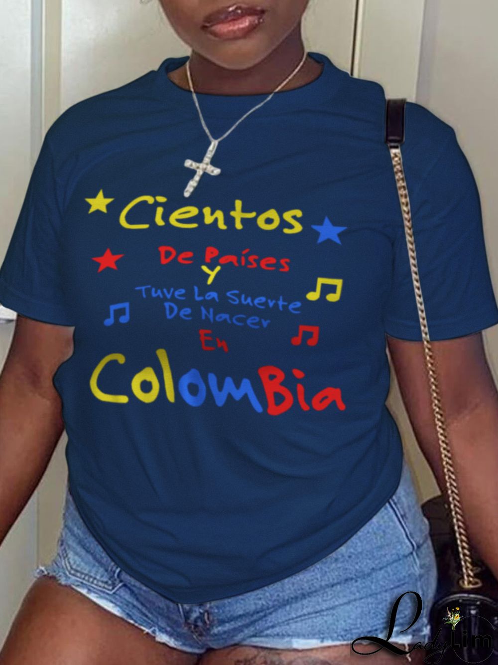 White Fashion Street Print Letter O Neck T-Shirts