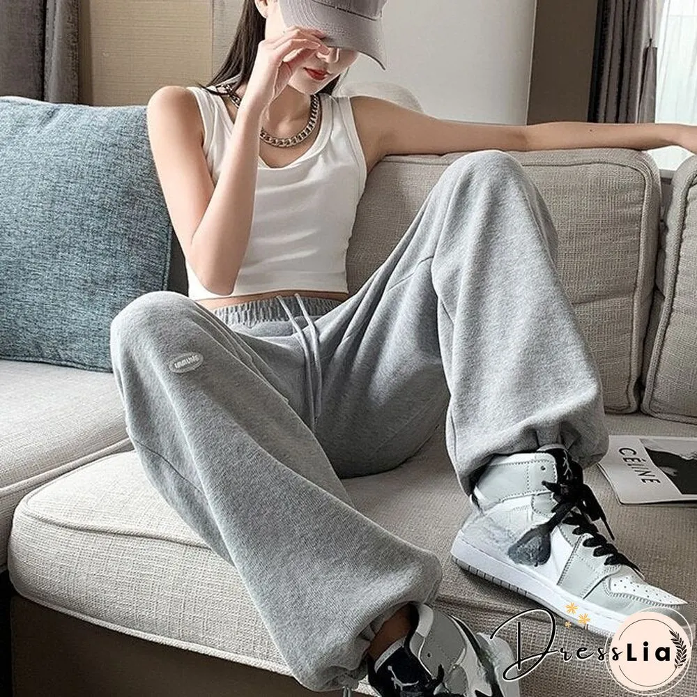 Plus Size White Gray Sweatpants Women Autumn Baggy Loose Women Sports Thicken Pants Warm Winter Trousers Joggers Streetwear