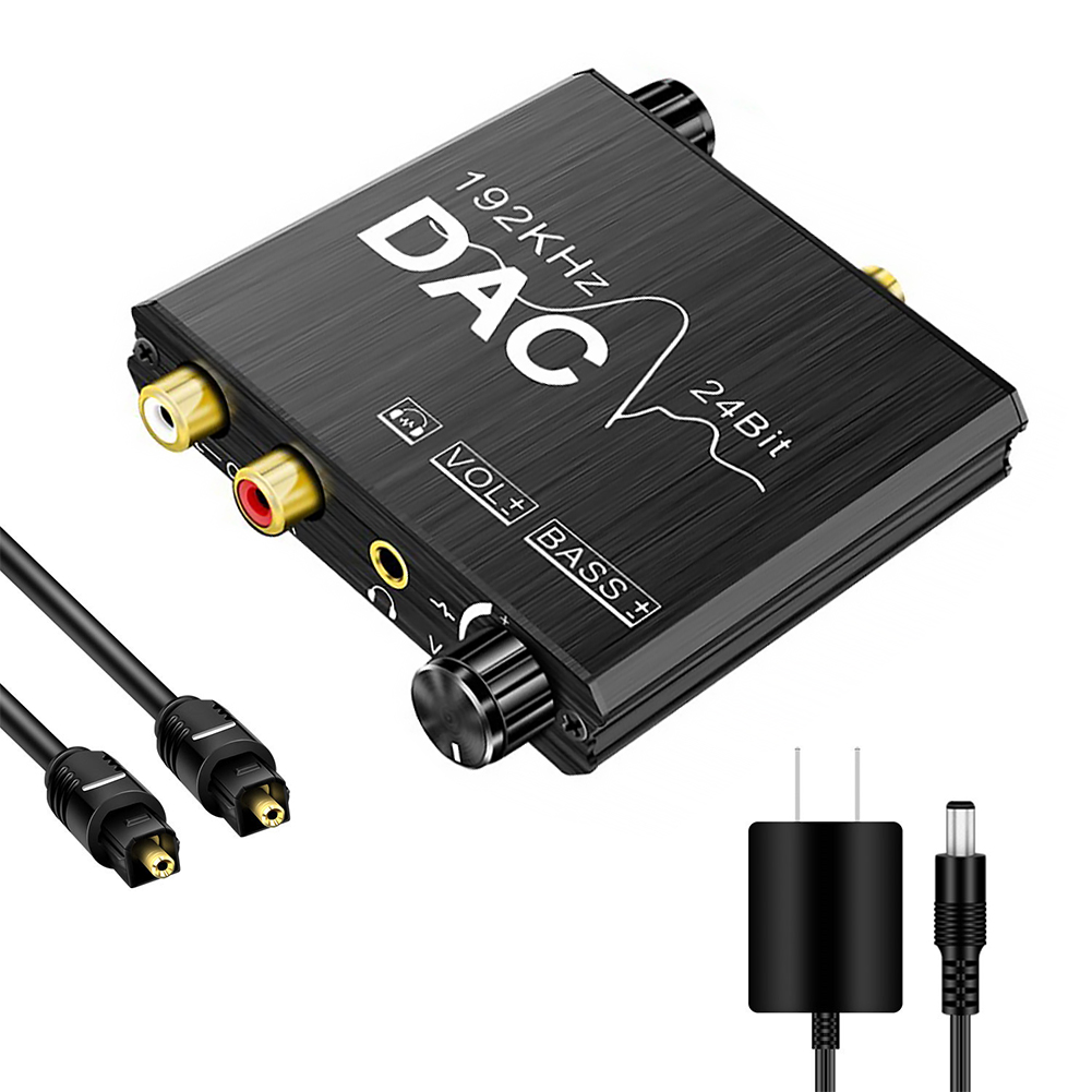 

Digital to Analog Audio Converter Optical Fiber Toslink Coaxial RCA Decoder, 501 Original
