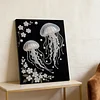(30x40cm)Jellyfish DIY Pearl Painting Framed Grape Handmade Pearl Material Art Kit Living Room Decor