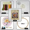 Foxes-DIY Embroidery Kit with Pattern Cotton Threads Needles Hoop 30*30cm/11.81*11.81in tapestrymarket