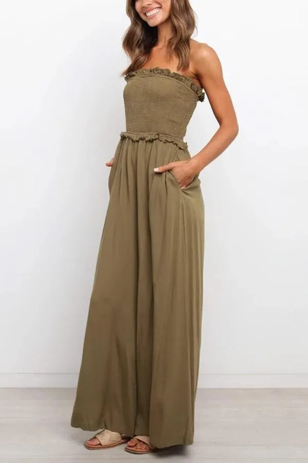 Count On Me Strapless Utility Jumpsuit