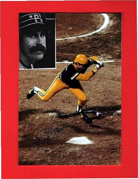 PHIL GARNER-PITTSBURGH PIRATES VINTAGE 4X6 AUTOGRAPHED COLOR GLOSSY Photo Poster painting