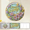 Easter Flowers DIY 2D Flat Acrylic Double Sided Diamond Painting Hanging Pendant