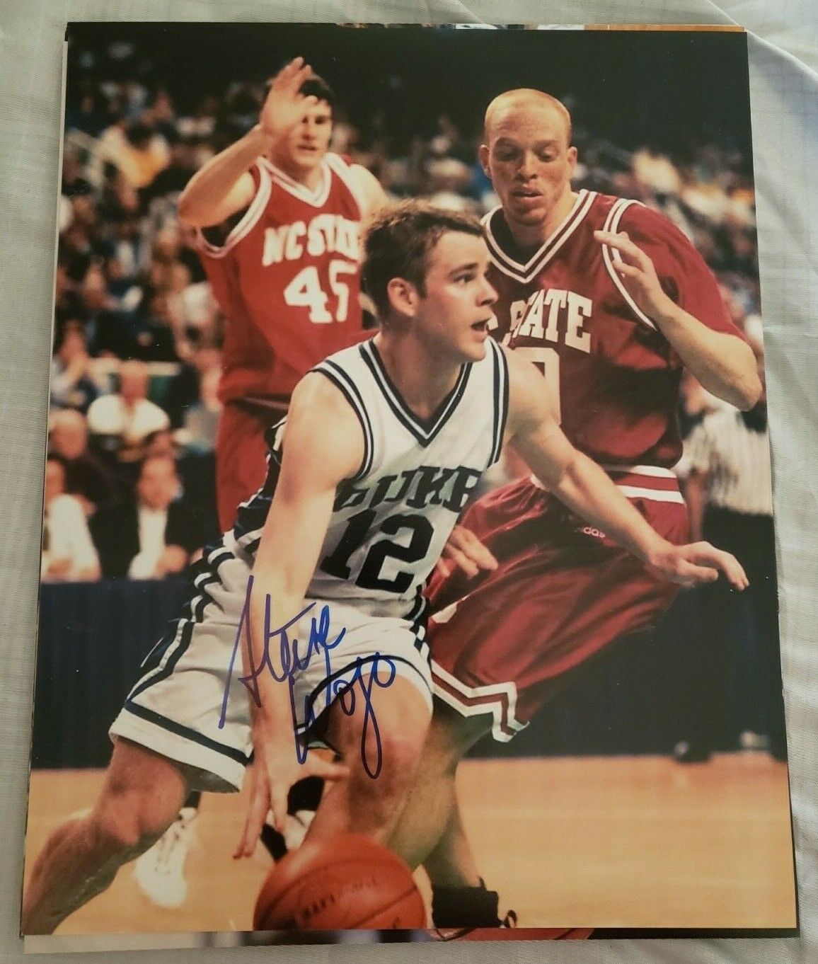 STEVE WOJCIECHOWSKI DUKE BLUE DEVILS SIGNED AUTOGRAPHED 8X10 Photo Poster painting W/COA