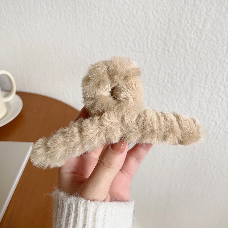 Minimalist Solid Color Arylic Hair Claws 1 Piece