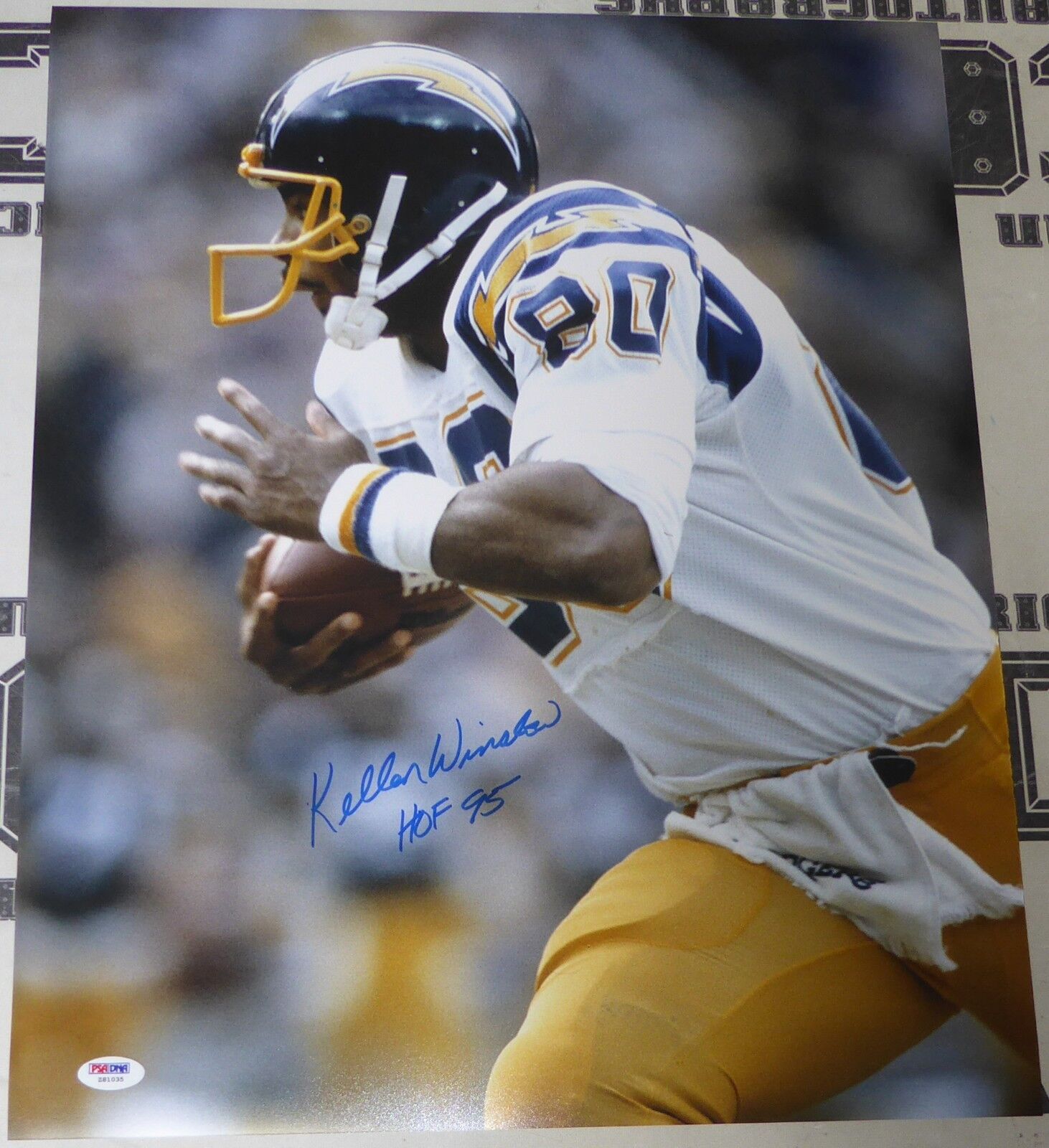 Kellen Winslow Signed Chargers Football 16x20 Photo Poster painting PSA/DNA COA Air Coryell HOF