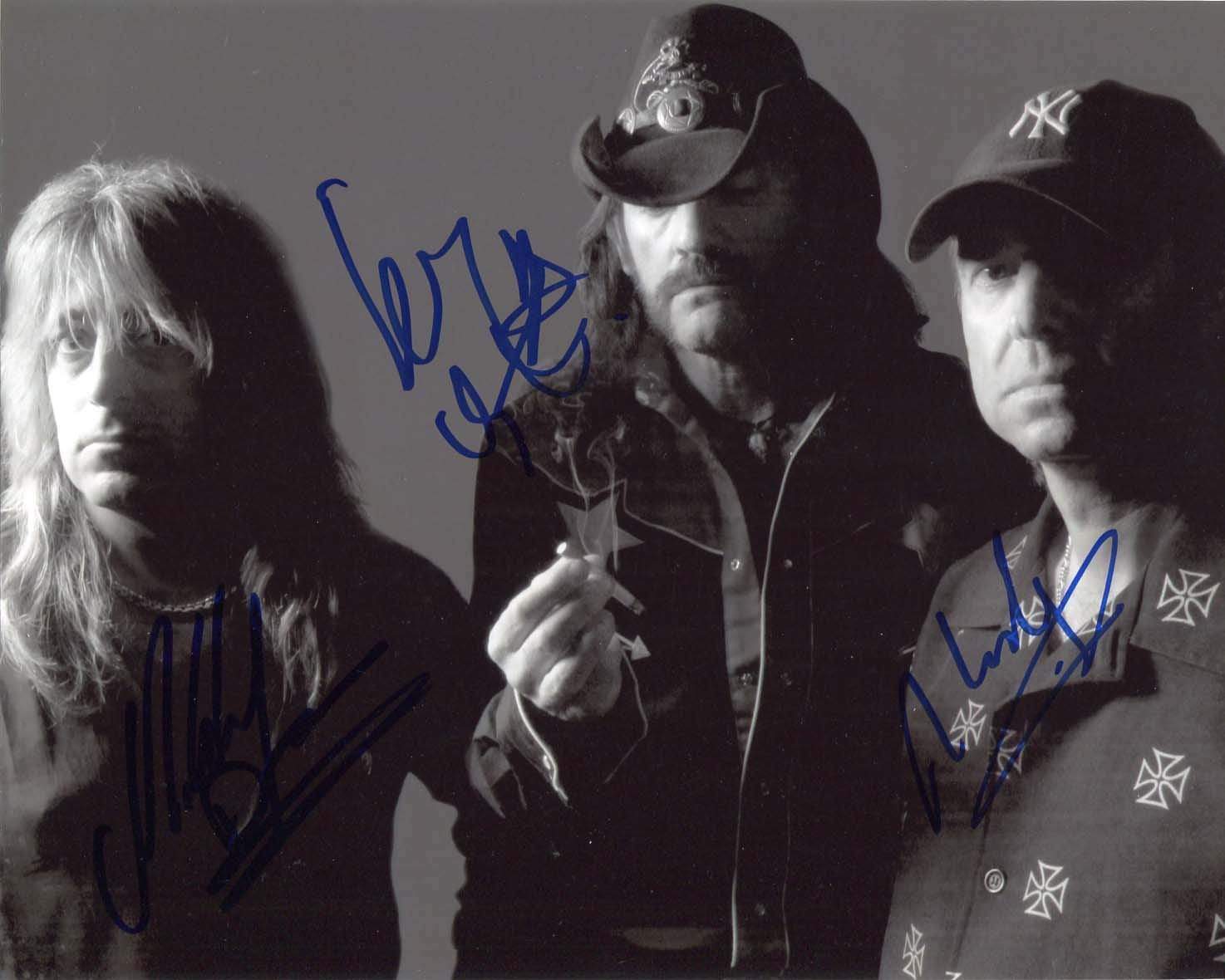 ROCK BAND Mot?rhead autographs, signed Photo Poster painting