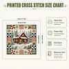 Stamped Cross Cross cross stitch kit for Adults Winter Cabin Scene 11CT tapestrymarket