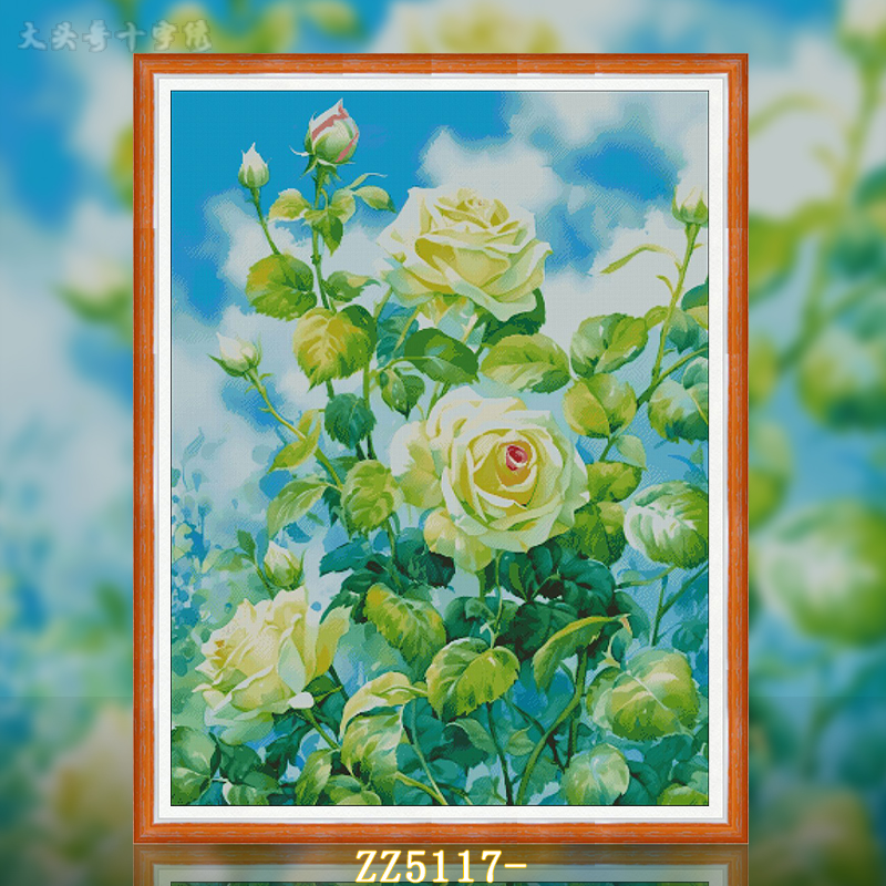 [ZZ5117-Peppermint rose]  Painting Fairy Cross Stitch