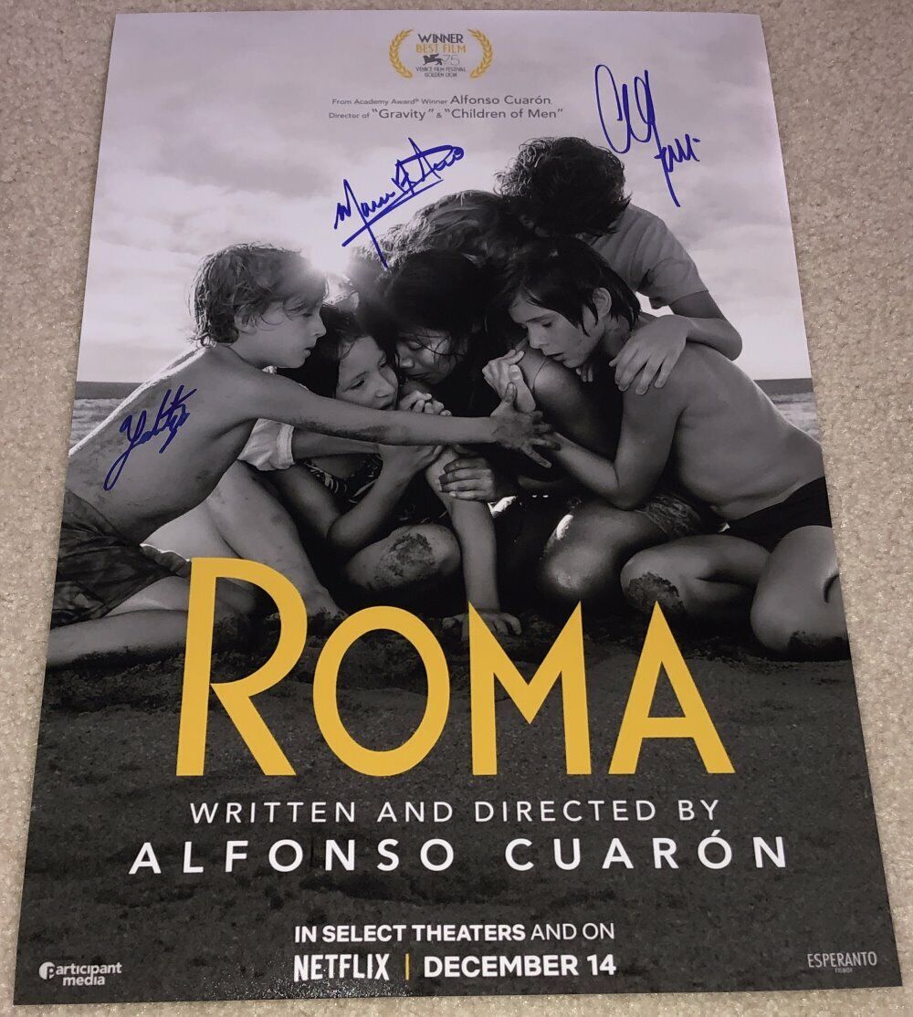 ROMA CAST X3 SIGNED AUTOGRAPH 12x18 Photo Poster painting ALFONSO CUARON +2 w/EXACT PROOF