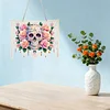 Skulls Flower 2D flache DIY-Acryl-Diamantmaler-Set Fensterh&auml;nger-Wanddekoration