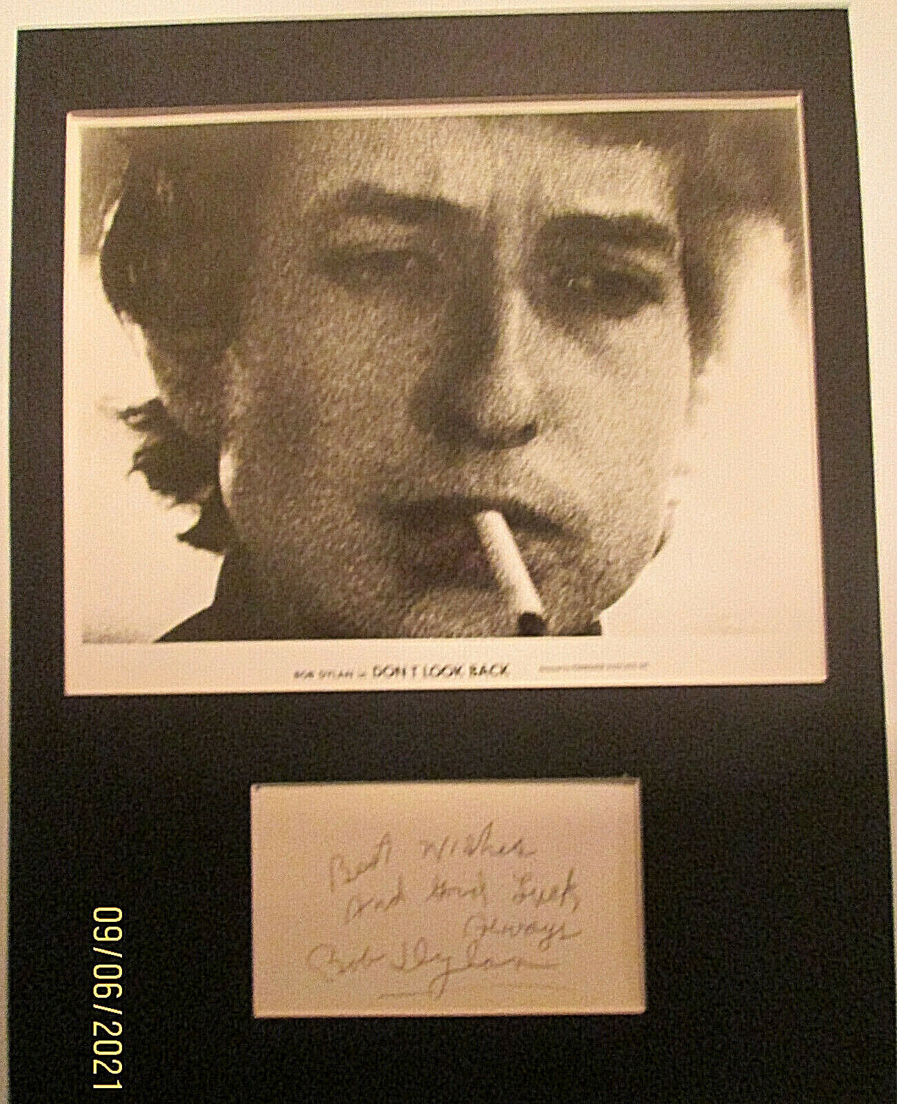 BOB DYLAN : (SATURDAY NIGHT LIVE 1979) SIGN AUTOGRAPH CARD WITH Photo Poster painting (CLASSIC)