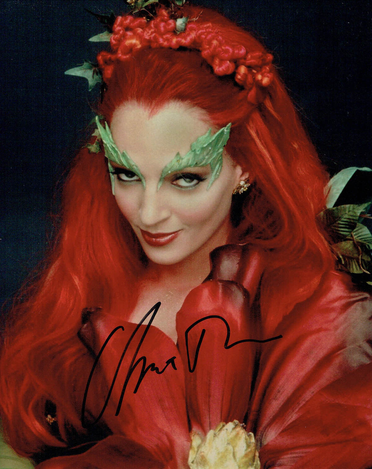 Uma THURMAN RARE Signed Autograph 10x8 Photo Poster painting COA AFTAL Poison IVY BATMAN