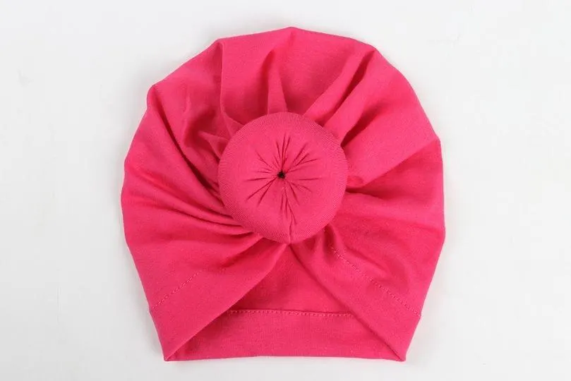 2019 Children Accessories Newborn Toddler Kids Baby Boy Girl Turban Cotton Beanie Hat Winter Warm Soft Cap Solid Knot Soft Wrap
