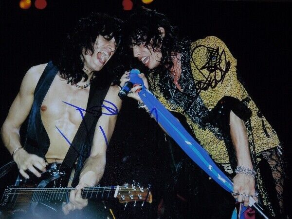 Steven Tyler and Joe Perry Signed - Autographed Aerosmith Singer 11x14 Photo Poster painting