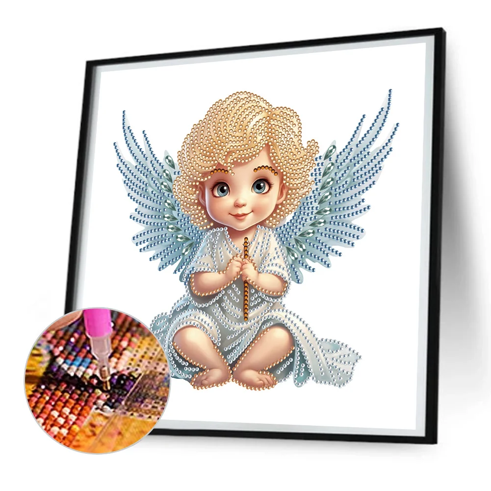 Diamond Painting - Partial Special Shaped Drill - Angel Baby(Canvas|30*30cm)