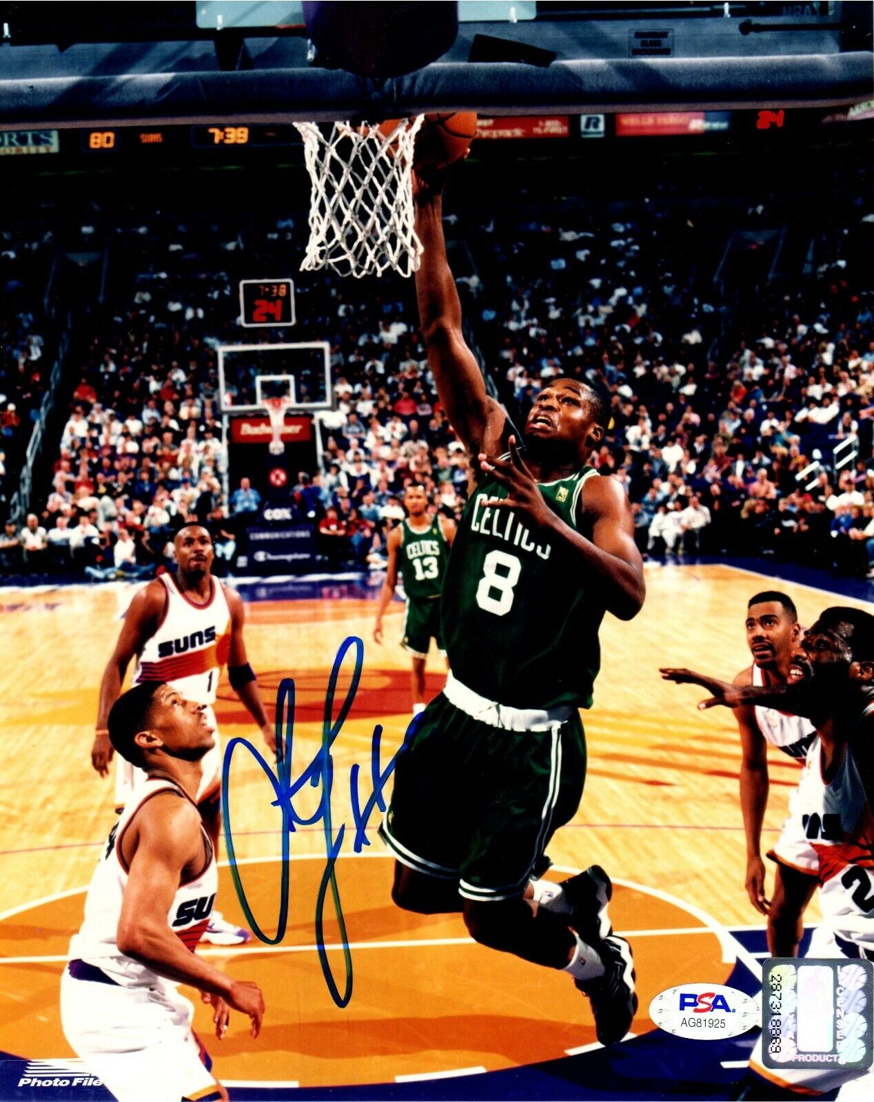 Antoine Walker autographed signed 8x10 NBA Photo Poster painting Boston Celtics PSA COA