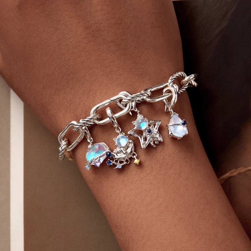 Aifule Original Astronaut Spacecraft Series Beads S925 Sterling Silver DIY Scattered Beads Ornament Combination Beads3