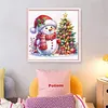Xmas Tree Snowman-Partial 11CT Stamped Cross Stitch Bead Embroidery 36*36cm/14.17*14.17in tapestrymarket
