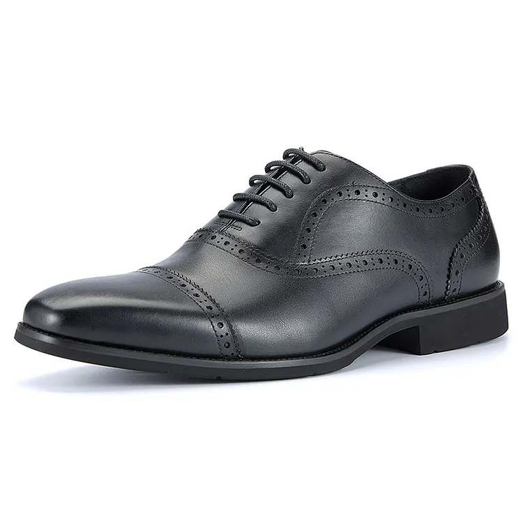 Handmade Men's Full Grain Leather Brogue Formal Dress Shoes
